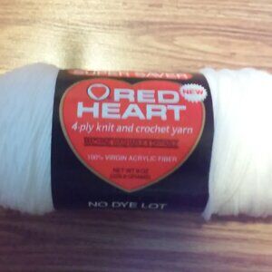 Yarn Red Heart White